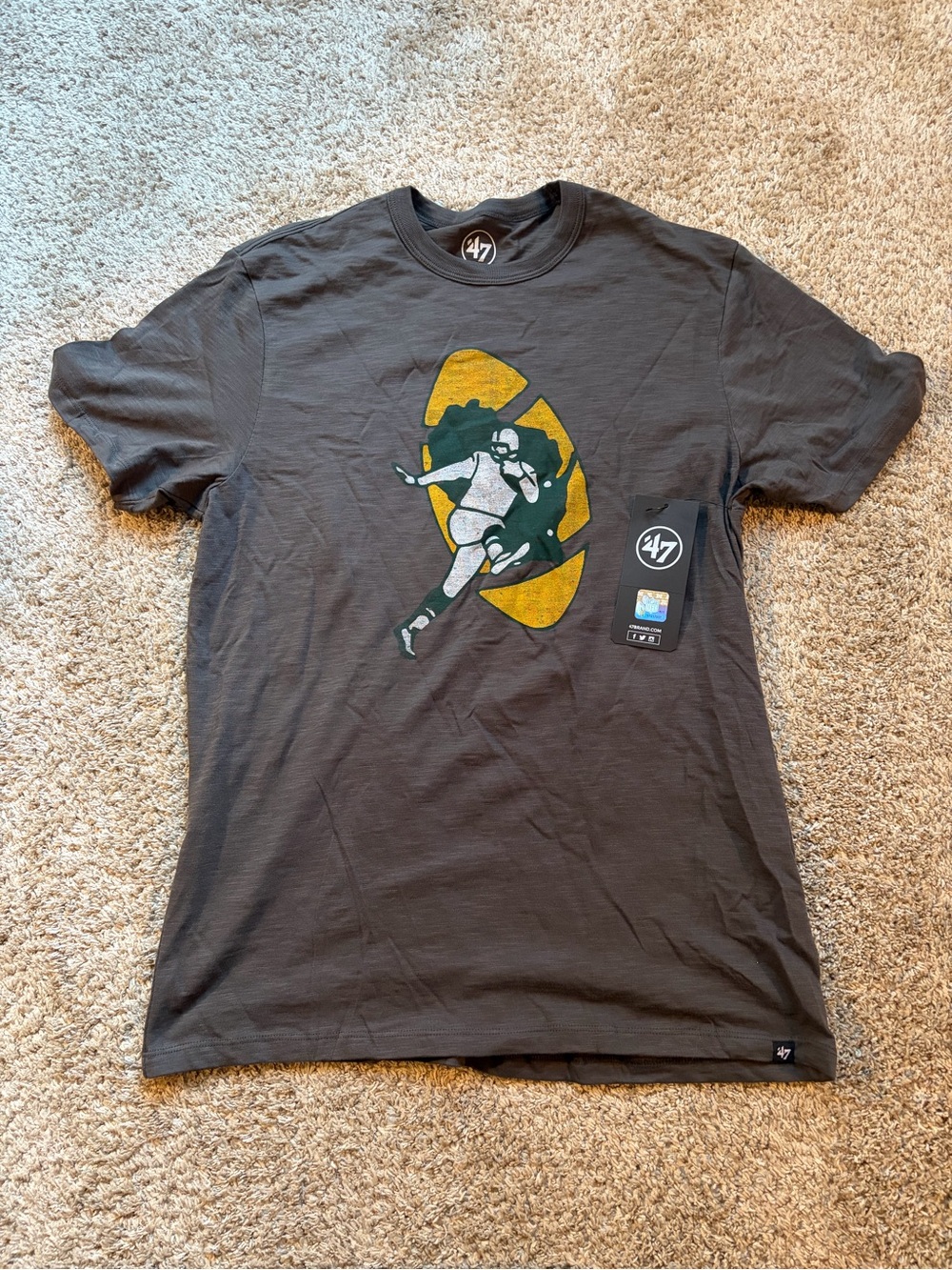 47 Brand Vintage Green Bay Packer Logo Crewneck T-Shirt